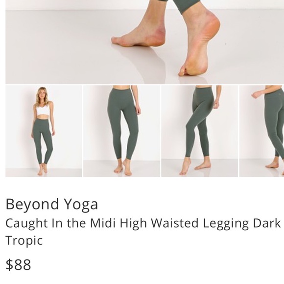 Beyond yoga Caught in the midi high waisted legging $88 small Dark tropic - Picture 12 of 12